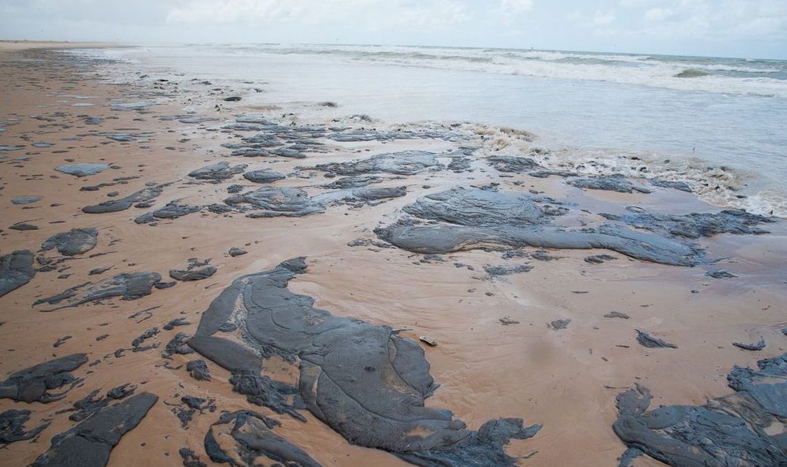 Governo tem suspeita sobre origem de manchas de óleo, diz Bolsonaro