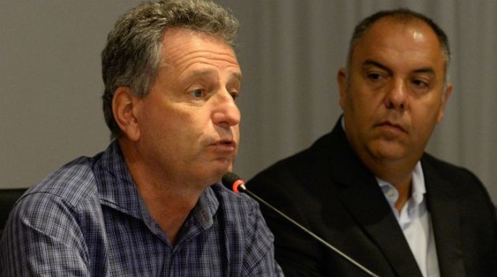 Presidente do Flamengo Rodolfo Landim e o diretor Marcos Braz. (Arquivo/Alexandre Vidal/Flamengo)