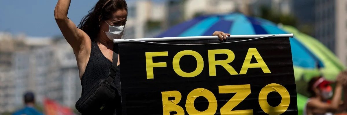 Manifestação contra Bolsonaro no Rio de Janeiro. (Reprodução)